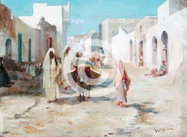 Street In Tangier, 1908. Creator: James Coutts Michie.