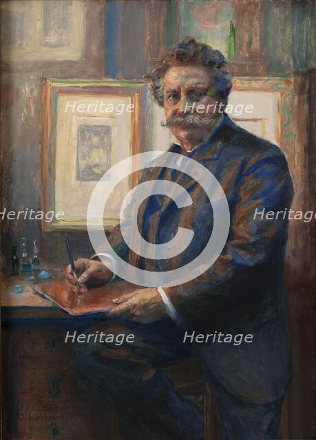 Portrait de Charles Albert Waltner dans son atelier, 1910. Creator: Jean Joseph Weerts.