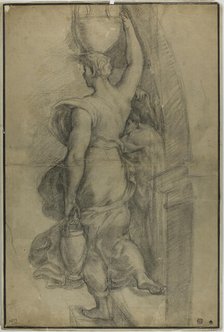 Woman Carrying Water Jar, 17th century. Creator: After Raffaello Sanzio, called Raphael  Italian, 1483-1553.