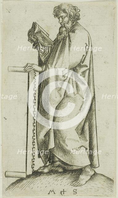 St. Simon, from Apostles, n.d. Creator: Martin Schongauer.