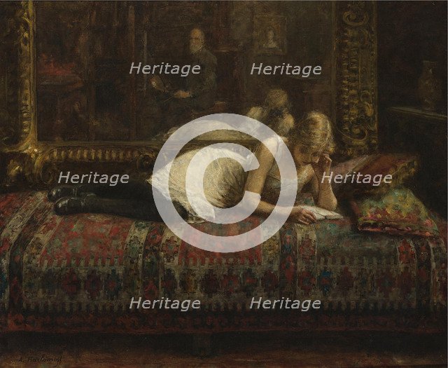 The Artist and His Model. Artist: Harlamov (Harlamoff), Alexei Alexeyevich (1840-1922)