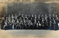 St Bartholomew's Hospital, London: group portrait in academic costume, c1908. Creator: Unknown.