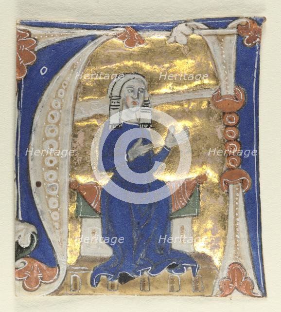 Historiated Initial (A) Excised from a Bible, 1200s. Creator: Unknown.