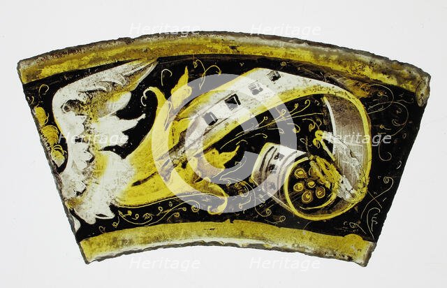 Glass Fragment, European, 16th century. Creator: Unknown.