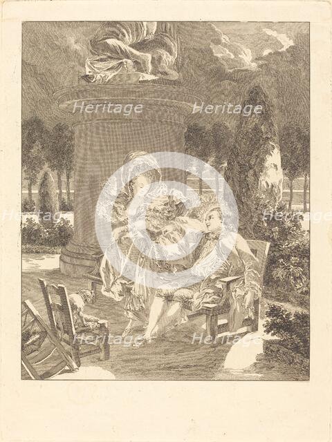 La soiree des Thuileries, 1774. Creator: Jean Baptiste Blaise Simonet.