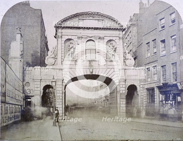 Temple Bar, London, c1865. Artist: Anon