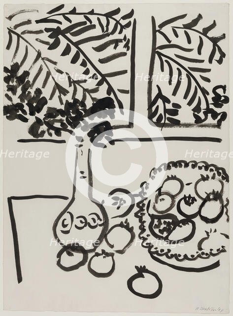 Still Life with Fruit and Flowers, 1947. Creator: Henri Matisse.