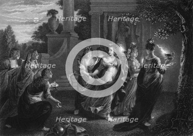 'Give us of your oil; for our lamps are gone out', c1840.  Creator: George Presbury.