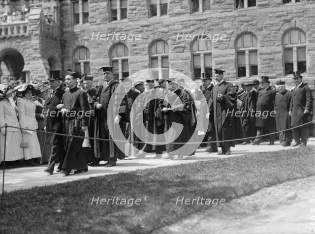 John Carroll, Statue At Georgetown University, Dedicated May 4, 1912 - Scenes At Desk, 1912 May 4. Creator: Harris & Ewing.