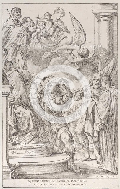 Plate 11: Saint William of Aquitaine, 1678. Creator: Giuseppe Maria Mitelli.