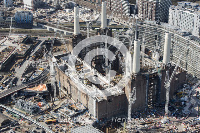 Renovation of Battersea Power Station as part of the Nine Elms Development, London, 2018. Creator: Historic England Staff Photographer.