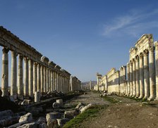 Great Colonnade and Cardo Maximus, Apamea, Syria, 2nd century, (2001).  Creator: LTL.