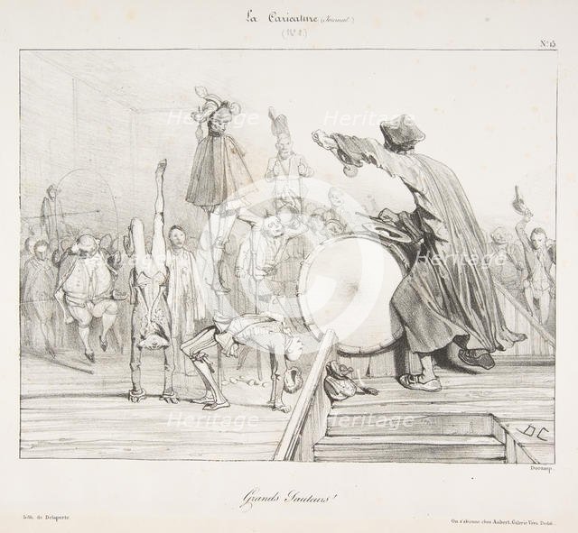 Grands Sauteurs!, from La Caricature, 1823-60. Creator: Alexandre Gabriel Decamps.