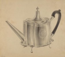 Silver Teapot, c. 1938. Creator: Hester Duany.