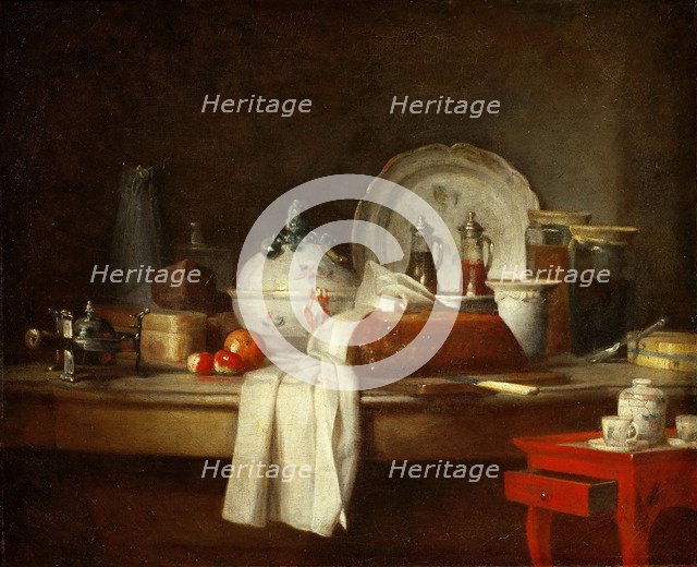 The Officers' Mess or The Remains of a Lunch. Artist: Chardin, Jean-Baptiste Siméon (1699-1779)
