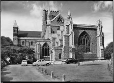St Albans Cathedral, St Albans, Hertfordshire, July 1958. Creator: Margaret F Harker.