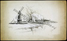 Wellington Windmill, Barking, London, 1892-1933. Artist: Charles George Harper.