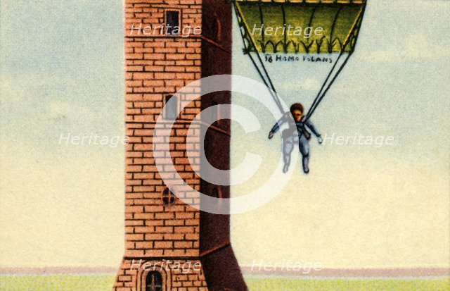 The Parachute of Fauste Veranzio, 1617, (1932).  Creator: Unknown.