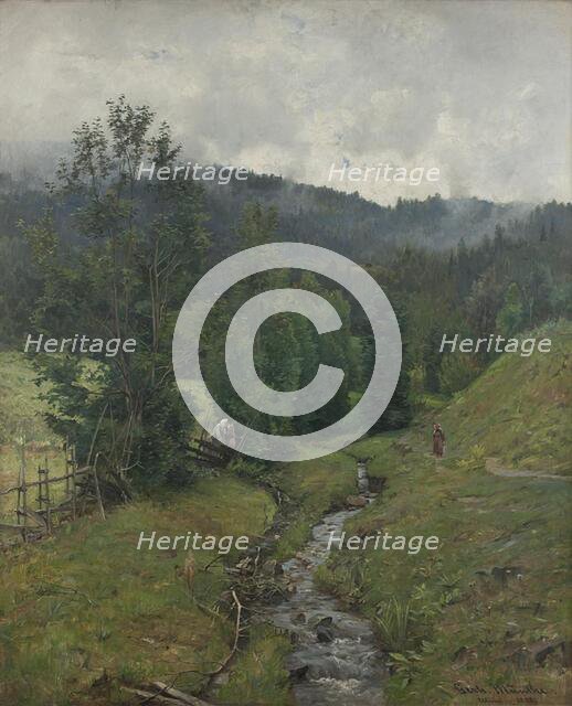 After the Rain, motif from Eidsvold, 1883. Creator: Gerhard Munthe.