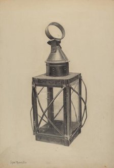 Hand Lantern, c. 1938. Creator: Lazar Rubinstein.