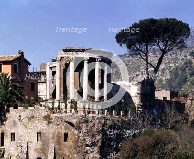 Vesta Temple or Temple of the Sibyl at Tivoli ruins.