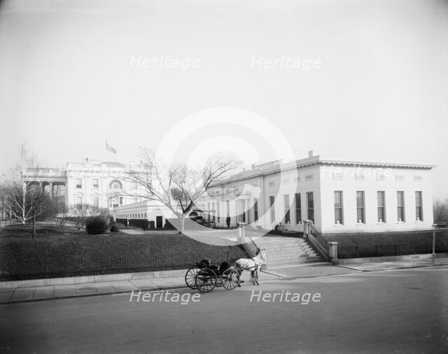 Presidential office and White House, Wash., D.C., between 1900 and 1910. Creator: Unknown.