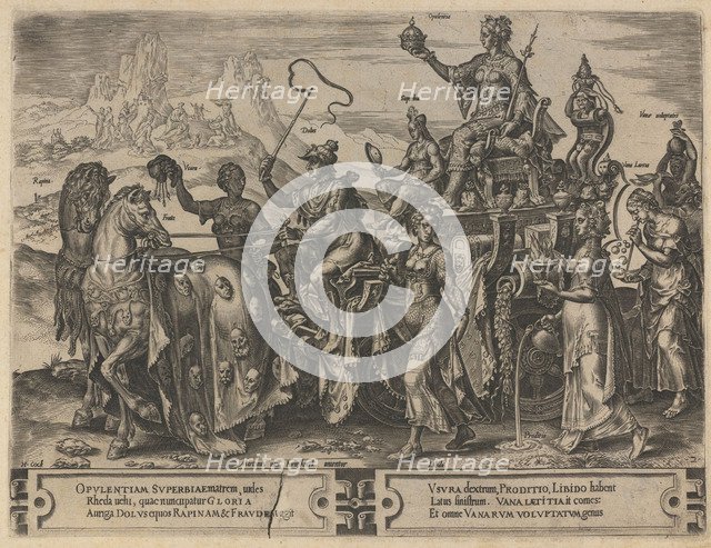 The Triumph of Riches, 1564. Artist: Coornhert, Dirk Volkertsz. (1522-1590)
