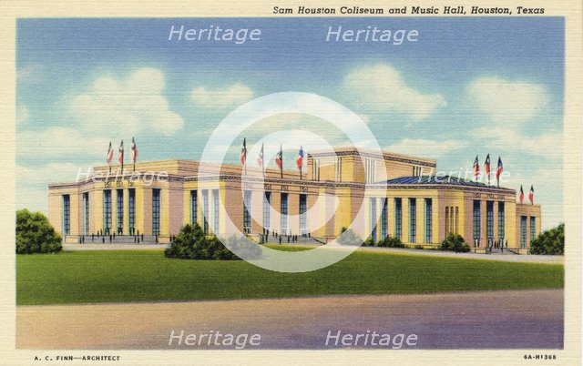 Sam Houston Coliseum and Music Hall, Houston, Texas, USA, 1936. Artist: Unknown