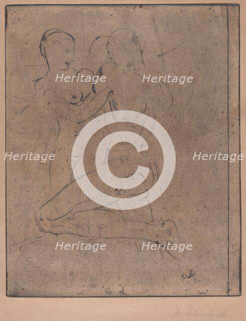 Rape II (Raub II, Weib halb), 1911. Creator: Wilhelm Lehmbruck.