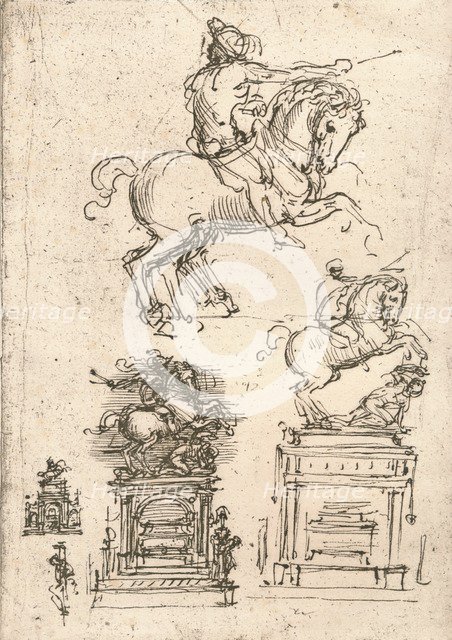 Study for the Sforza Monument, c1482-c1499 (1883). Artist: Leonardo da Vinci.