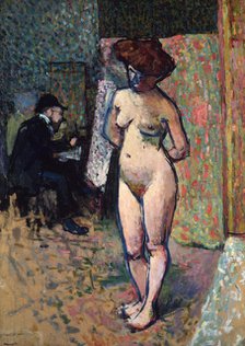 'Matisse Painting in the Studio of Manguin', 1904-1905. Artist: Albert Marquet