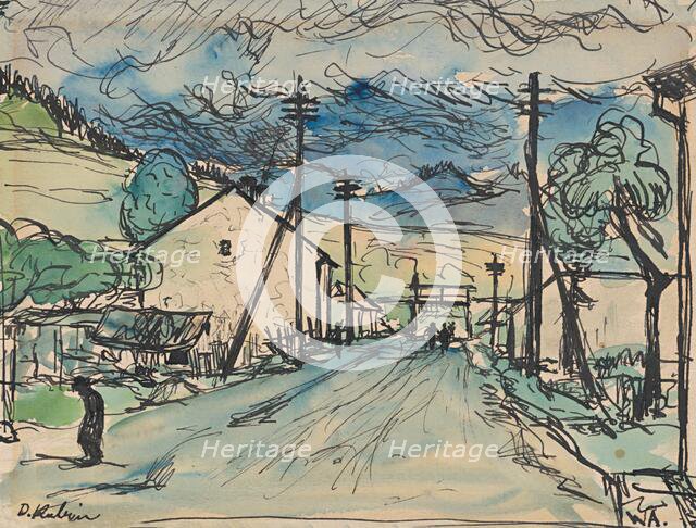 Sad Man in the Village, 1930-1939. Creator: Arnold Peter Weisz-Kubincan.