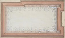 Design for the painted decoration of a ceiling, 1830-97. Creators: Jules-Edmond-Charles Lachaise, Eugène-Pierre Gourdet.