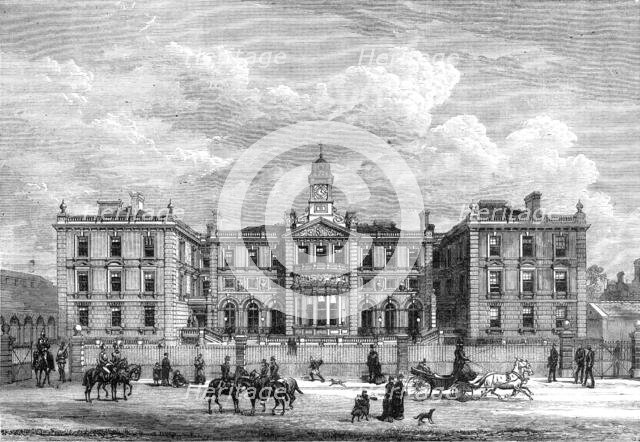 The officers' quarters, new Barracks at Knightsbridge, 1880. Creator: Unknown.