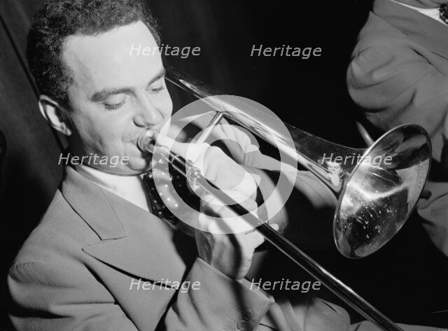 Portrait of Milt Bernhart, 1947 or 1948. Creator: William Paul Gottlieb.