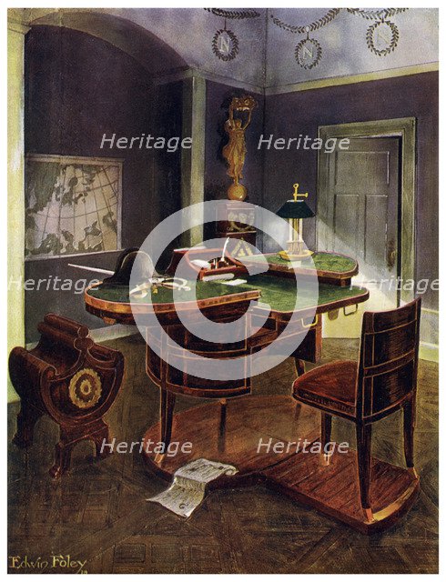 Campaign desk of Napoleon I, Chateau de la Malmaison, France, 1911-1912.Artist: Edwin Foley