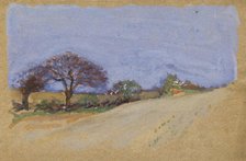 Landscape study, arable fields, c1875-1944. Creator: George Clausen.