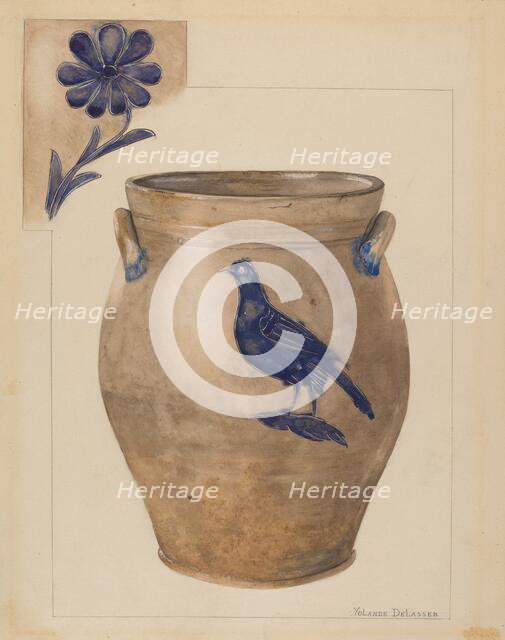 Crock, c. 1936. Creator: Yolande Delasser.