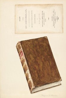 Old Book, "Life of Wesley", c. 1936. Creator: Magnus S. Fossum.