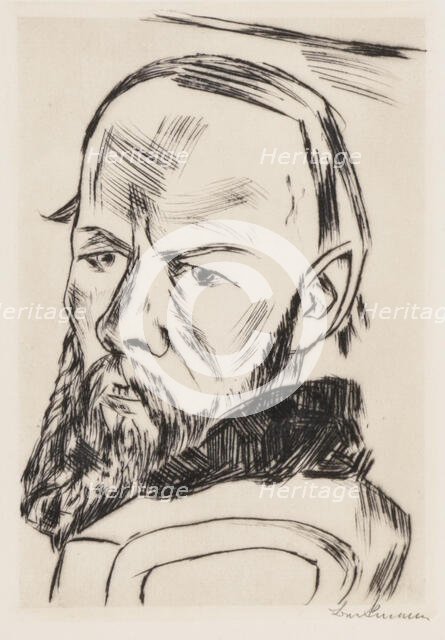 Dostoevsky II, 1921. Creator: Beckmann, Max (1884-1950).