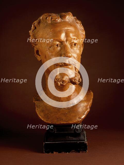 Portrait of the Painter Edouard-Louis Dubufe (1820-1883), 1878. Creator: Louis-Julien Franceschi.