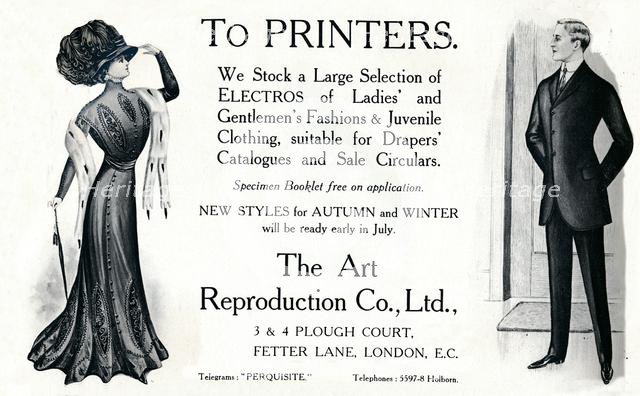 'To Printers - The Art Reproduction Co., Ltd advertisement', 1909. Creator: Unknown.