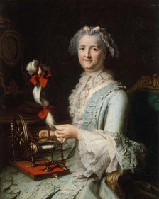 Presumed portrait of Françoise-Marie Pouget, second wife of Chardin, c1760. Creator: Jacques-Andre-Joseph Aved.