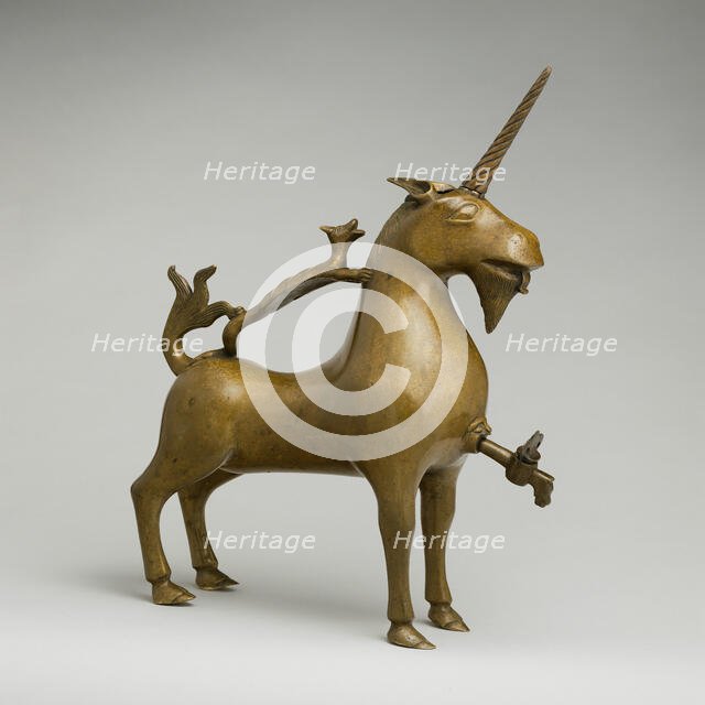 Aquamanile in the Form of a Unicorn, German, ca. 1425-50. Creator: Unknown.