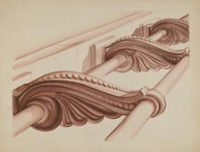 Ornamental Stair Rail, c. 1937. Creator: Natalie Simon.