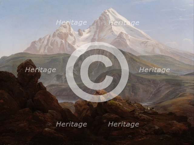 The Watzmann. Artist: Dahl, Johan Christian Clausen (1788-1857)