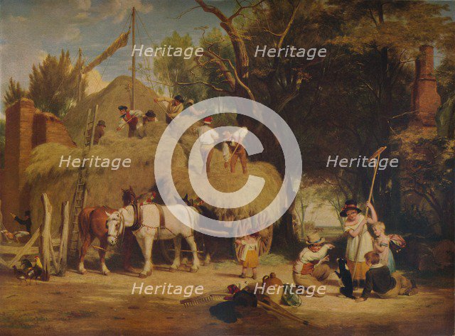 'Stacking Hay', 1840, (1938). Artist: William Frederick Witherington.