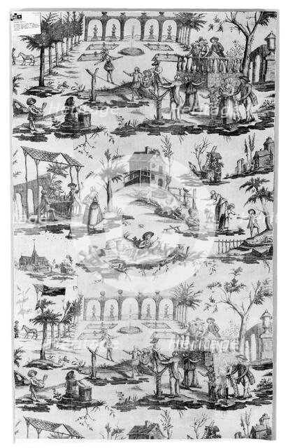 La Danseuse de Corde (The Tight Rope Walker) (Furnishing Fabric), Nantes, 1785/90. Creator: Petitpierre et Cie.
