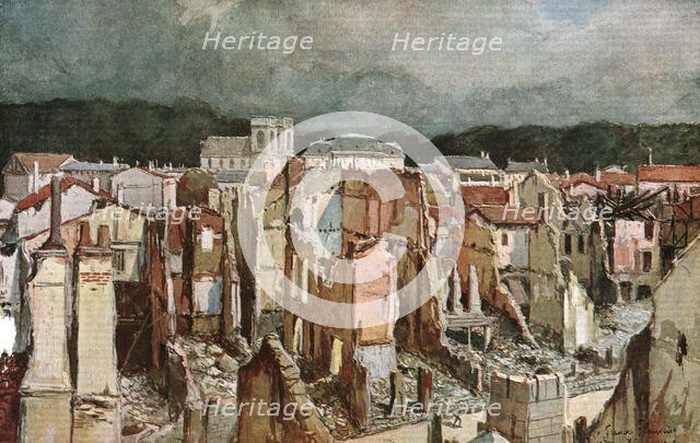 ''Verdun; Vue prise des vieux remparts', 1916 (1924) Creator: Francois Flameng.