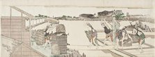 Unloading Bonito for Market, between circa 1802 and circa 1804. Creator: Hokusai.